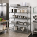 Thumbnail image #2 for Metro Super Erecta Super Adjustable Add-On Wire Shelving Unit, 48W x 24D x 74H, 5 Shelves, Chrome Plated