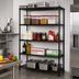 Thumbnail image #2 for Quantum 5-Shelf Wire Shelving Starter Kit, 48 x 14 x 74 Inches, Black Epoxy Antimicrobial Finish