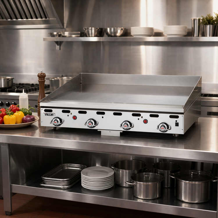 Product image #2 for Vulcan MSA36 Heavy Duty Countertop Gas Griddle, 36-Inch x 24-Inch Cooking Surface, 81,000 BTU