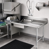 Thumbnail image #2 for Eagle Group Straight Soiled Dishtable with Pre-Rinse Sink, 30 x 30 x 43-1/2 Inch, Right-to-Left Operation