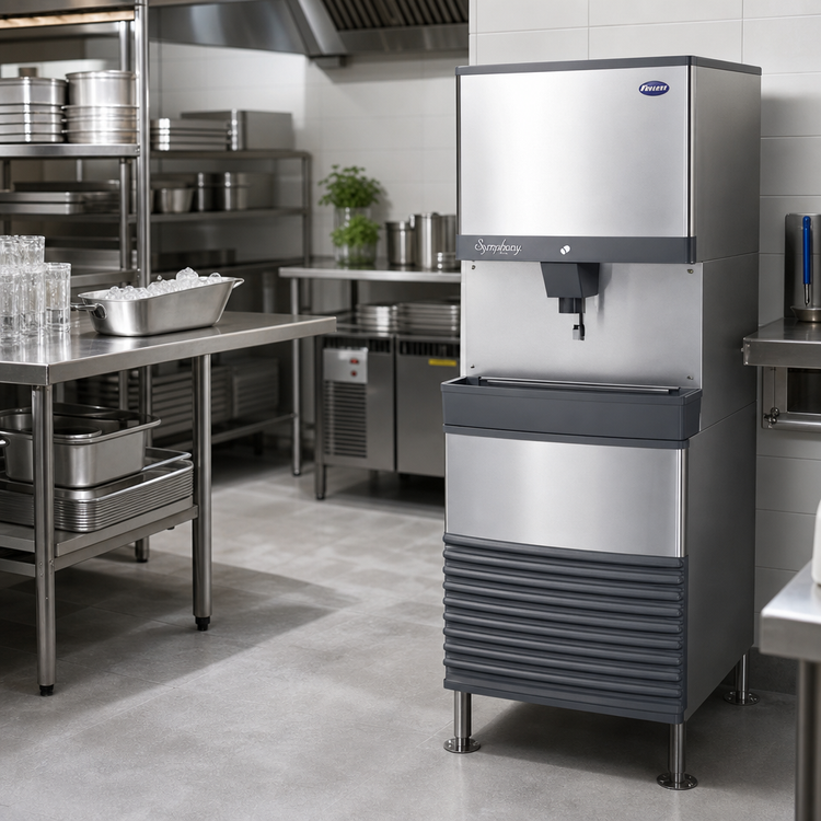 Product image #2 for Follett Symphony Plus 110FB414A-LI Freestanding Ice-Only Dispenser with Lever Dispense, Air-Cooled, 425 lb. Daily Production