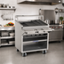 Thumbnail image #2 for Bakers Pride Dante Series 36-Inch Gas Radiant Charbroiler with Open Cabinet Base