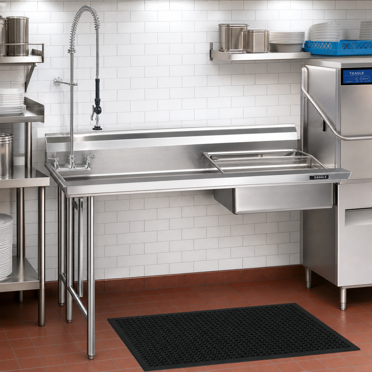 Product image #2 for Eagle Group 72-Inch Straight Soiled Dishtable with Pre-Rinse Sink, Left-to-Right Operation