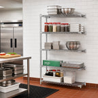 Thumbnail image #2 for Eagle Group EAGLEbrite A5-86-1824Z 5-Tier Add-On Wire Shelving Unit, 24"W x 18"D x 86"H, Zinc Finish