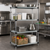 Thumbnail image #2 for Quantum 30 x 18 x 63 Inch Solid Stainless Steel Shelving Starter Kit with 4 Shelves