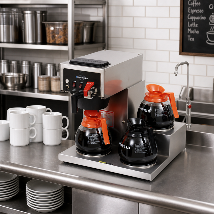 Product image #2 for Koffee King Automatic Fill Low-Profile Single Decanter Coffee Brewer with 3 Warmers and Hot Water Faucet