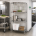 Thumbnail image #2 for Quantum Chrome-Plated Wire Shelving Starter Kit, 30 x 21 x 63 Inches, 4-Shelf Stationary Unit