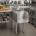 Thumbnail image #2 for Krowne Silver Series 12-Inch x 22.5-Inch Freestanding Blender Dump Sink with Recessed Step and Faucet