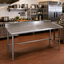 Thumbnail image #2 for Eagle Spec-Master 144-Inch x 30-Inch Stainless Steel Work Table with Rear Upturn and Tubular Base