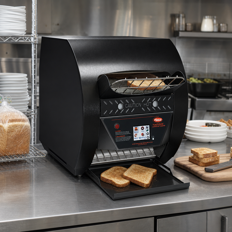 Product image #2 for Hatco Toast-Qwik Countertop Horizontal Conveyor Toaster with Touchscreen Controls, 240V