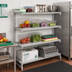 Thumbnail image #3 for Cambro Camshelving Premium Stationary 4-Tier Solid Add-On Polymer Shelving Unit, 36 x 18 x 72 Inches, Speckled Gray