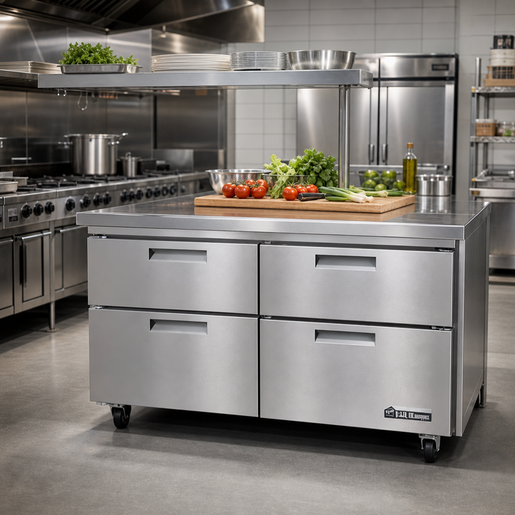 Product image #2 for Garland Polar Cuisine 72-Inch Remote Refrigerated Drawer Base with 4 Drawers