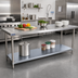 Thumbnail image #2 for Sapphire Manufacturing 91-Inch x 31-Inch Galvanized Steel Undershelf for Commercial Work Tables