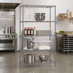 Thumbnail image #2 for Metro Super Erecta SE-243674K4-S-4 36"W x 24"D x 74.5"H Gray Epoxy-Coated 4-Shelf Wire Shelving Starter Unit