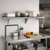 Thumbnail image #2 for Heavy Duty Single Pass-Thru Shelf, 48 x 24 Inches, 304 Stainless Steel