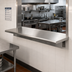 Thumbnail image #2 for BK Resources 108-Inch x 18-Inch Stainless Steel Pass-Through Shelf, 5-Inch Wall Thickness