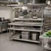 Thumbnail image #2 for Advance Tabco Adjustable Table-Mounted Stainless Steel Utensil Rack, 84 Inches Long, with 9 Plated Pot Hooks