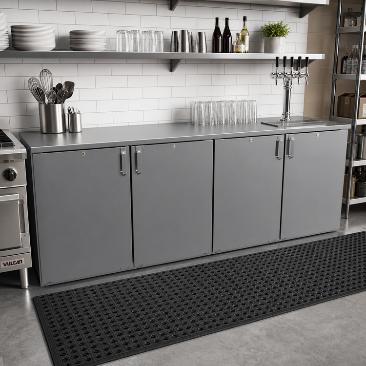 Product image #2 for One-Zone Remote Low-Profile Back Bar Cooler, 80-Inch, 4-Section