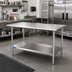 Thumbnail image #2 for Sapphire Manufacturing SMT-2460G 60-Inch x 24-Inch Stainless Steel Work Table with Adjustable Undershelf