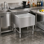 Thumbnail image #2 for John Boos Slim-Line UBDB-1830-X Freestanding Underbar Drainboard, 30 x 18 x 32-1/2 Inches, Stainless Steel, 3-Inch Backsplash