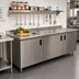 Thumbnail image #2 for Advance Tabco 144-Inch x 24-Inch Enclosed Stainless Steel Work Table with Cabinet Base, Hinged Doors, and 14 Gauge 304 Top