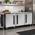 Thumbnail image #2 for Centerline CLUC-72F-SD-RRR 72-Inch Three-Section Compact Undercounter Freezer with Right-Hinged Solid Doors