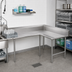 Thumbnail image #2 for John Boos Pro-Bowl L-Shaped Corner Clean Dishtable, 60