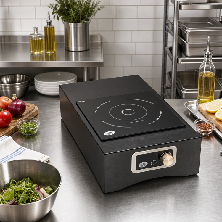 Product image #3 for TableCraft Modular Countertop Single Burner Induction Station, Brushed Clear Finish