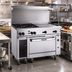 Thumbnail image #2 for Vulcan Endurance 48-Inch Gas Restaurant Range with 2 Burners, 36-Inch Griddle and Convection Oven