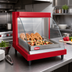 Thumbnail image #2 for Hatco Glo-Ray Designer Heated Display Case with Humidity, Curved Glass Countertop Hot Food Display, 1-Pan Single Shelf