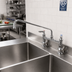 Thumbnail image #2 for T&S Brass 8-Inch Adjustable Centers Deck Mount Mixing Faucet with 18-Inch Swing Nozzle