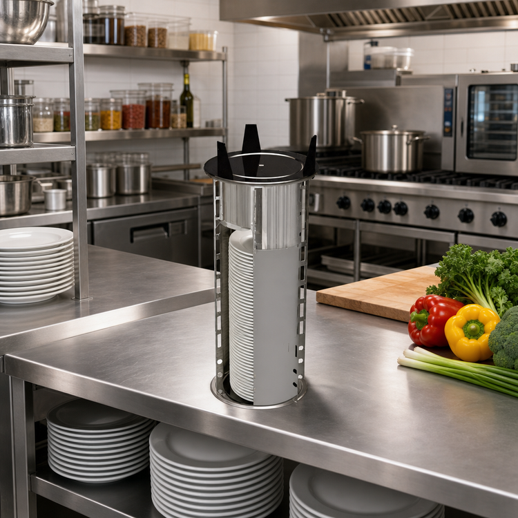 Product image #2 for Atlas Metal PD-7-1/4 Drop-In Unheated Open Frame Plate Dispenser for 7-1/4-Inch Plates
