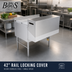 Thumbnail image #2 for John Boos 42-Inch Single Speed Rail Locking Cover, 18/300 Stainless Steel