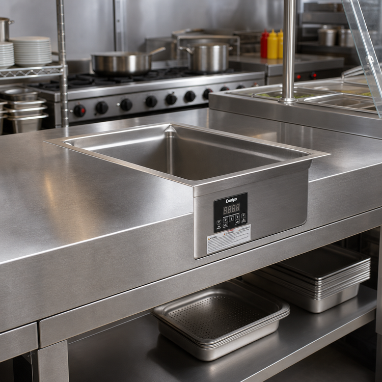 Product image #2 for Built-In Electric Rectangular Hot Well Food Warmer with 1 12 x 20 Pan Opening
