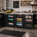 Thumbnail image #2 for Everest Refrigeration Three-Section Back Bar Refrigerator with Glass Hinged Doors, 28 Cu. Ft., 89-1/4 Inch Wide