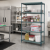Thumbnail image #2 for Quantum Stationary 4-Tier Wire Plastic Mat Shelving Unit, 36W x 18D x 86H, Green Epoxy