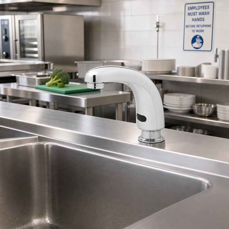 Product image #2 for Equip Electronic Touchless Deck Mount Sensor Faucet, Single Hole, 0.5 GPM