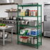Thumbnail image #2 for Steel Works Stainless Heavy-Duty 5-Tier Wire Shelving Unit, 21 x 30 Inch, Green Epoxy-Coated