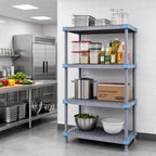 Thumbnail image #2 for Quantum Millenia QP214274VS-4 42 x 21 x 74 Inch Gray Polymer Stationary Starter Shelving Unit, 4 Shelves, 2000 lb. Capacity