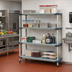 Thumbnail image #2 for MetroMax 4 60-Inch W x 24-Inch D x 63-Inch H Stationary Starter All-Polymer Shelving Unit, 4 Shelves