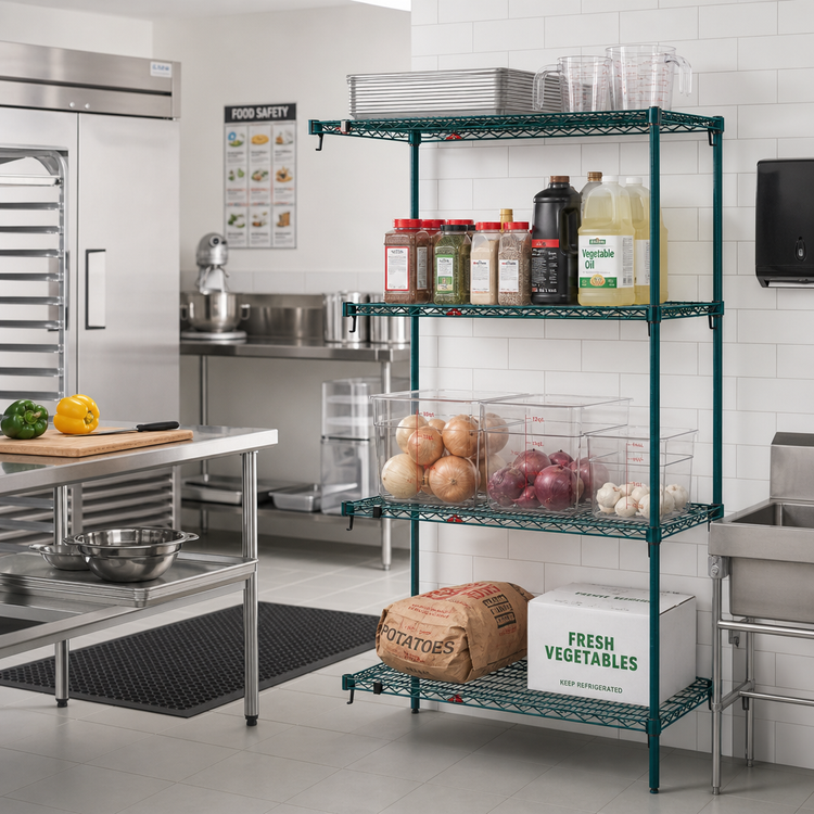 Product image #3 for Metro Super Erecta Super Adjustable Add-On Wire Shelving Unit, 24"W x 21"D x 63"H, 4 Shelves
