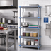 Thumbnail image #2 for Millenia 5-Shelf Solid Polymer Stationary Starter Shelving Unit, 30