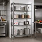 Thumbnail image #2 for Redipak 4-Tier Wire Shelving Unit with QuadTruss Shelves, 36W x 18D x 63H, Stationary, Pewter Gray Epoxy