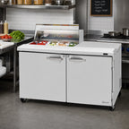 Thumbnail image #2 for Turbo Air PRO PST-60-08S-N-CL 60-Inch Two-Section Sandwich/Salad Prep Table with Clear Lid, 8-Pan Rail and 2 Solid Doors