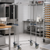 Thumbnail image #2 for Metro Mobile Side-Load Wire Bun Pan Rack, 40-Pan Capacity, Brite Zinc Finish