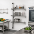 Thumbnail image #2 for Eagle Adjustable Post Wire Wall Mount 3-Shelf Mid Unit for 14-Inch Shelves, Stainless Steel, 54-Inch Post
