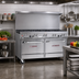 Thumbnail image #2 for Southbend Ultimate 60-Inch Gas Restaurant Range with 9 Open Burners and 2 Convection Ovens