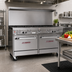 Thumbnail image #2 for Southbend Ultimate 60-Inch Gas Restaurant Range with 9 Open Burners and 2 Convection Ovens