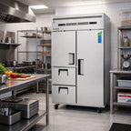 Thumbnail image #2 for Everest Refrigeration ESRF2D2 Two-Section Reach-In Refrigerator/Freezer Combo, Dual Temperature, 44 Cu. Ft., Top-Mounted Refrigeration