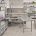 Thumbnail image #2 for John Boos Pro-Bowl 72-Inch L-Shaped Corner Soiled Dishtable with 20 x 20 x 8 Pre-Rinse Sink Bowl and Landing Shelf, Right-to-Left, 14-Gauge 300-Series Stainless Steel